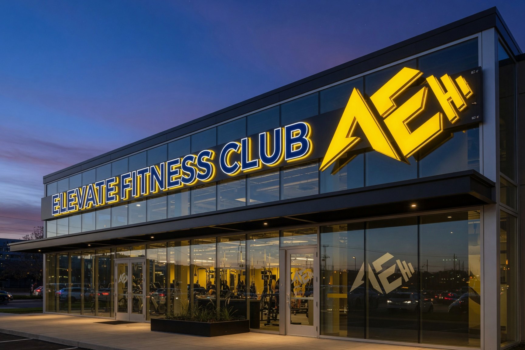 Elevate Fitness channel letters